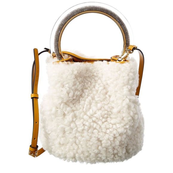 Marni Handbags - Marni Pannier Shearling Bucket Bag